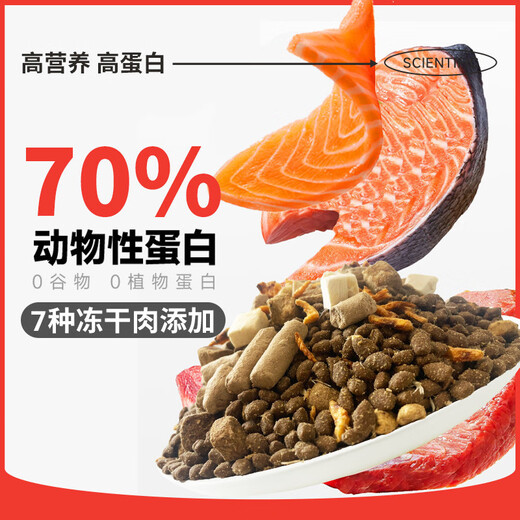 Vichi Cappy Vigi Cappy cat food Grain-free freeze-dried full-term cat food for kittens and adult cats to gain weight and gills All-stage general cat food Chicken floss cat food 5Jin Jin equals 0.5kg Free cat strips