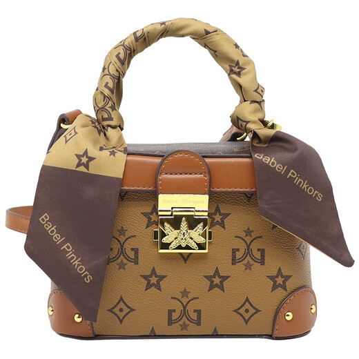 Ur alo bag women's bag small square bag 2025 new women's shoulder bag crossbody bag versatile small bag birthday gift brown (gift box)