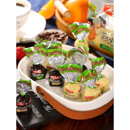 Russian imported pure cocoa butter Irish cream brandy liqueur truffle shaped chocolate bagged snacks brandy truffles 150gX2 bags