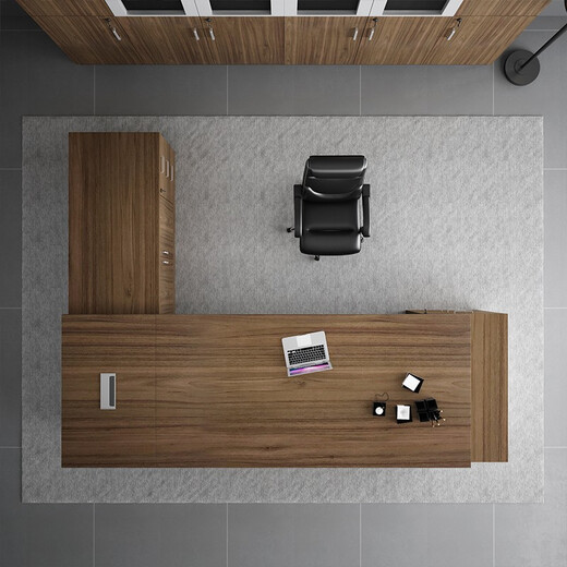 Gongxingtang Office Furniture Boss Desk Desk Modern Simple Executive Desk President Desk Manager Desk Supervisor Desk Work Desk 1.8 Meter Luxurious Double Cabinet