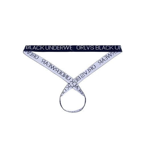 ORLVS underwear men's thong cross hollow high elastic elastic band low waist sexy trendy fashion sports young men black 1 pair M recommended 45-55kg