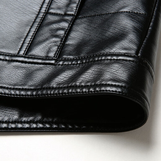 SHANSHAN Shanshan PU leather jacket men's autumn and winter new stand-up collar anti-wrinkle wear-resistant men's leather jacket business casual jacket for young and middle-aged people brown 3XL /190