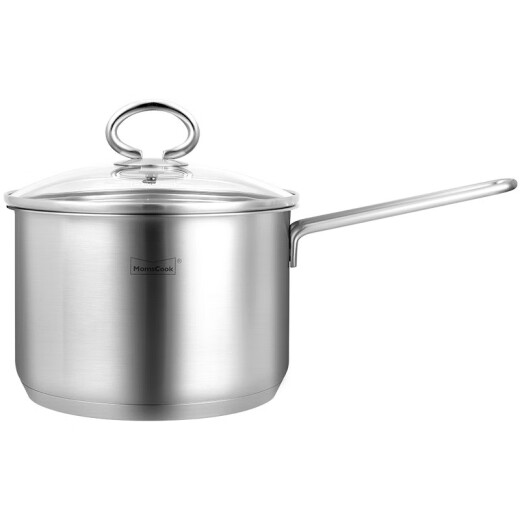Momscook () 304 stainless steel non-stick pot milk pot baby food pot small soup pot single handle small pot 18 single handle milk pot (JA1812D) 12cm