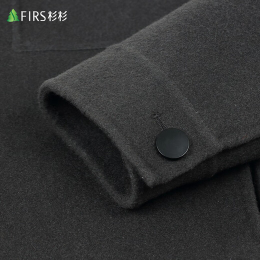 Shanshan wool double-sided woolen jacket men's spring and autumn lapel casual warm woolen coat top short coat men's clothing