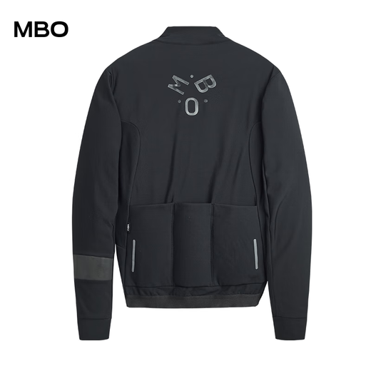 MBO Autumn and Winter Men's Fleece Long Sleeve Cycling Jersey Lightyear Road Cycling Top Black M