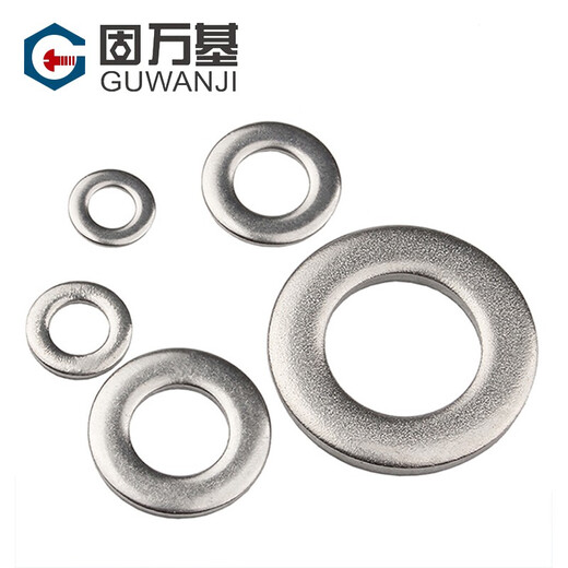 Guwanji 304 stainless steel metal gasket round flat washer ultra-thin flat washer retaining ring enlarged washer meson washer national standard M6x10x1 100 pieces