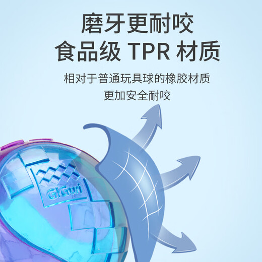 GiGwi dog toy ball, sound ball, medium-sized dog, high elasticity, bite-resistant and molar dog toy, interactive traveling pet toy