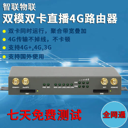 ZLWL Internet inteligente de las cosas Netcom industrial 4G Tarjeta dual Modo dual Enrutador WiFi inalámbrico Transmisión en vivo al aire libre Tarjeta SIM Tráfico Banda ancha Equilibrio de carga APN Red privada Modo dual Equilibrio de carga de tarjeta dual con WiFi
