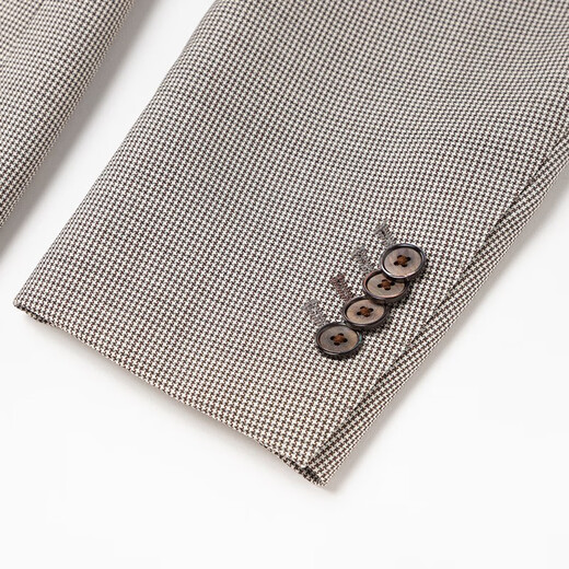 Blue Leopard (LAMPO) Light Travel Series All Season Suit Men's Anti-Wrinkle Houndstooth Business Casual Suit Top Suit (Mid) 50 (175/100) C