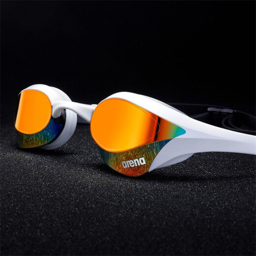 Arena imported swimming goggles Cobra waterproof and anti-fog high-definition competitive coating swimming goggles competition training professional white coating imported professional (180MA classic)