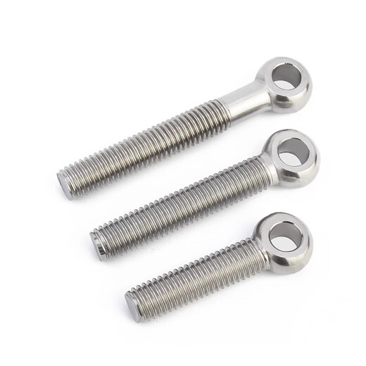 Jinchao 304 stainless steel live joint slip knot screw lifting ring fish eye screw hole bolt M5M6M8M10 M8*55 (2 pieces) 304