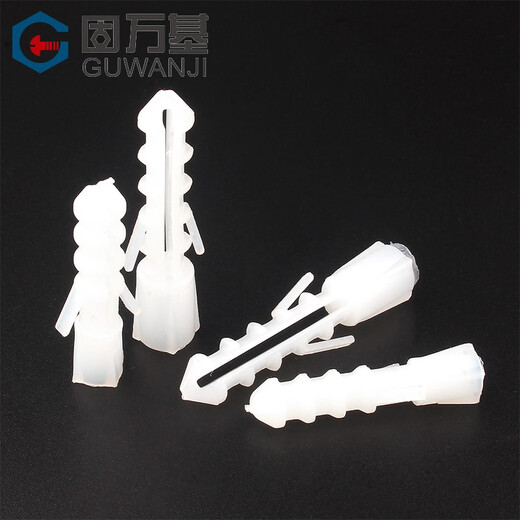 Guwanji plastic expansion tube white nylon fish-shaped rubber plug expansion screw rubber particle expansion bolt anchor wall expansion plug national standard 100 pieces white M6 100 pieces