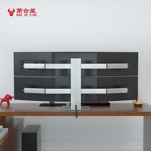 WAN HE XING WAN HE XING multi-screen computer six-screen professional stock traders use one multi-screen stock and foreign exchange futures assembly computer Master Edition 15th Generation U7 64G 2000G丨Aesthetic Bracket 24-inch HD Monitor Full Set (Door Installation Included)