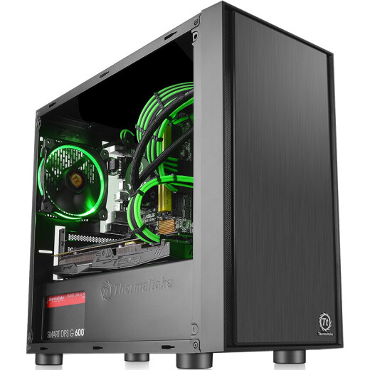 Thermaltake (Tt) F1 black quiet noise reduction version small chassis water-cooled computer host (supports MATX motherboard/supports backline/steel plate 0.6mm/U3)