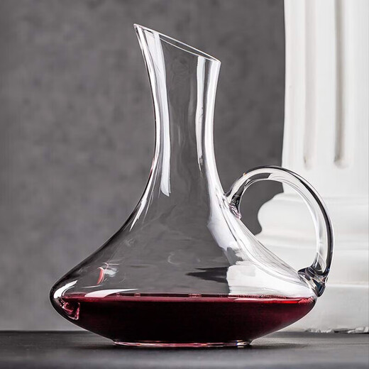 Green apple decanter with handle 1600ML lead-free glass red wine glass wine dispenser with handle household wine dispenser flask