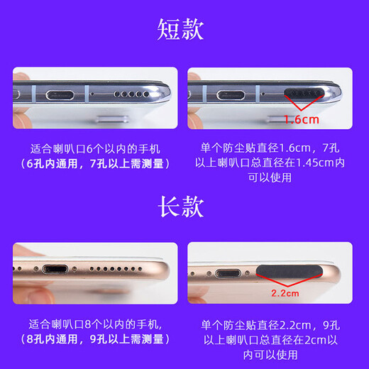 SMOVES mobile phone dustproof sticker speaker speaker microphone net dustproof plug iphone speaker protective film Xiaomi speaker dustproof sticker mobile phone speaker dustproof net 1 short style (1.6 cm) multiple 9 pieces total 10 pieces