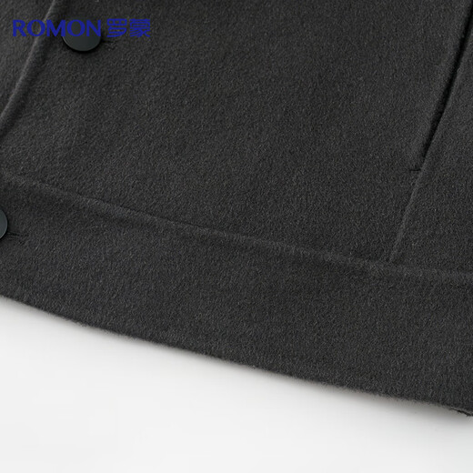 罗蒙【绵羊毛】双面呢羊毛呢子大衣夹克男士秋冬季中青年商务休闲外套