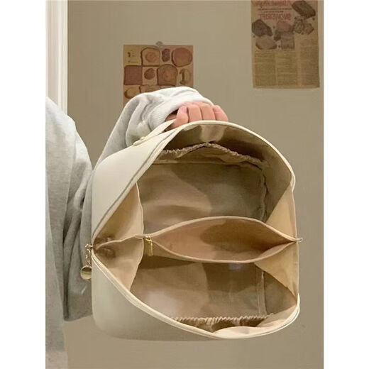 New high-end large-capacity toiletry and cosmetic storage bag, portable pillow storage bag for outings - random color, high-end pillow cosmetic bag - mocha brown