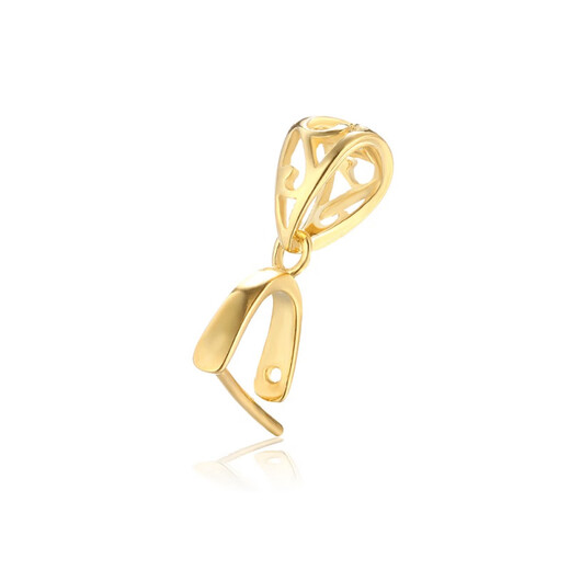 Fat Donglai's same style silver-plated 18K gold buckle head men's and women's button accessories, pendant jade buckle, jade crystal safety buckle, small gold buckle, clamp thickness 4* clamp distance 3mm