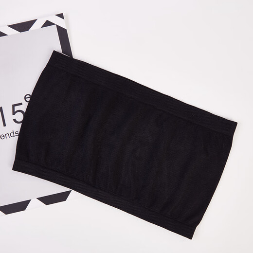 Iosn Wen Nian bra wrap one-piece girl's tube top one piece strapless bra corset student base black one size