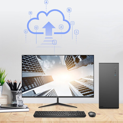 ASUS office computer desktop host Core i7/i5 12400/13400/12700 home design art business enterprise procurement and assembly mini complete set with three i5 12400 core display丨16G丨512G single host