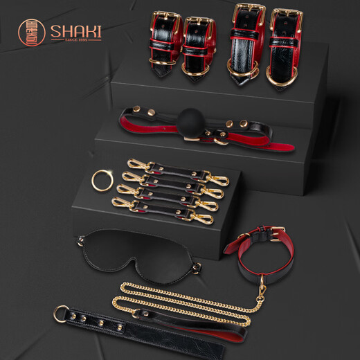 Xia Qi SM collar leash male and female couple sexual intercourse criminal detention adult sex toys alternative toys forced punishment props maid lead chain binding bondage training Fruit of Eden Paradise induction