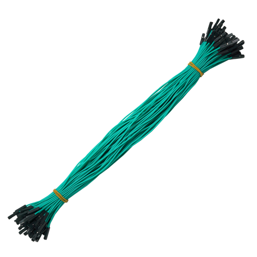 Throwing stones 1P rehearsal DuPont wire 26AWG silicone insulated wire High temperature resistant electronic wire Experimental supplies 100 wires in a bundle 20cm wire length 100 wires/item Green 30cm male to female