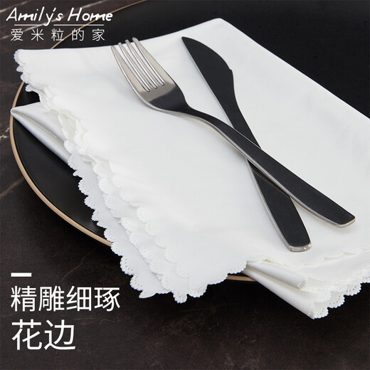 Aimili's home, cup cloth, special towel for wiping cups, rag for wiping glass to absorb water, cloth for wiping red wine glasses, hotel cup wiping cloth, soft silk cup wiping cloth, burgundy edge, 3 pieces, small size 35*50cm