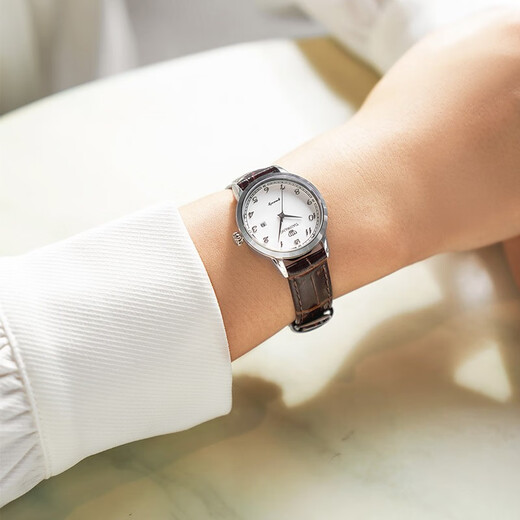 Tian wang cadeau canghai section couple belt quartz watch watch business dames dames roman plat watch 3886 white plot brun ceinture [watch]