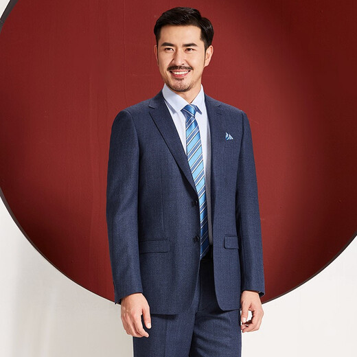 Hongdu New Wool Men's Suit Formal Work Suit Business Gentleman Formal Suit AJ19408-1 (A Version) S 165