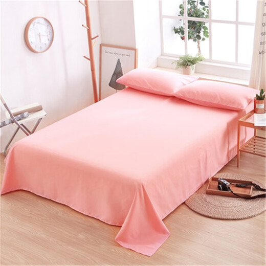 Solid color cotton bed sheet single piece 1.5\/1.8\/2m double bed sheet student dormitory 1.2m bed sheet gray 230x250cm single bed sheet