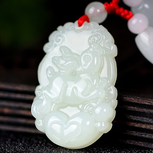 Jinghu Hetian Jade Pendant Male Dragon Year Zodiac Zodiac Protection Natural Jade Pendant Male Holiday Gift Necklace Female Zodiac Tiger