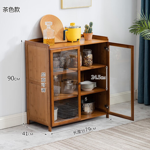 Чжуланшань простой буфет кухонный шкаф многофункциональный чайный шкаф из цельного дерева шкаф для хранения чая винный шкаф бытовой микроволновый шкаф оригинальный цвет расширенный 3 слоя 89 ящиков с двойной дверью