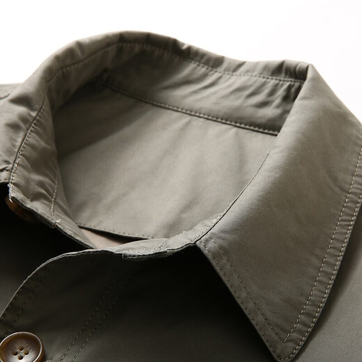 Hengyuanxiang 100% cotton executive jacket men's spring and autumn business casual dad jacket middle-aged and elderly tops