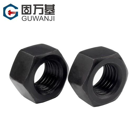 Guwanji grade 8.8 iron black fine thread hexagonal nut fine thread nut fine thread bolt cap screw nut nut cap collection black fine thread grade 8.8 M8x1 50 pieces