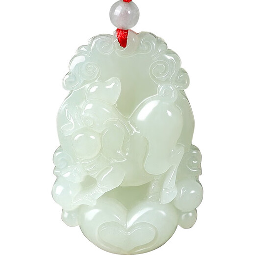 Jinghu Hetian Jade Pendant Male Dragon Year Zodiac Zodiac Protection Natural Jade Pendant Male Holiday Gift Necklace Female Zodiac Tiger