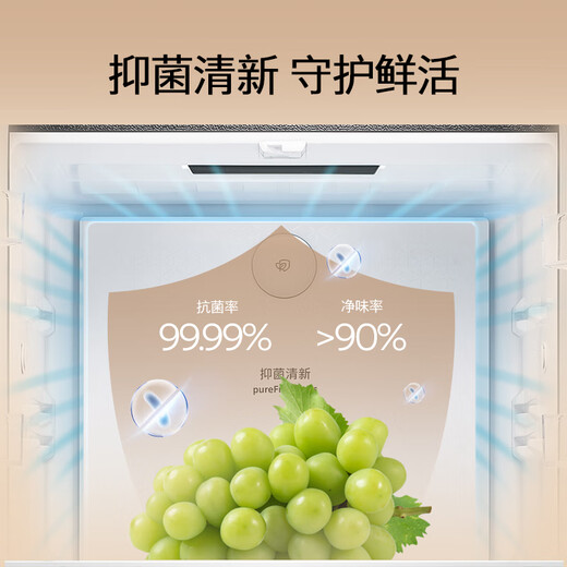 Siemens (SIEMENS) 497-liter unbounded cross star ultra-thin micro flat-mounted cross-door refrigerator home appliances national subsidies double-door multi-door embedded variable temperature fresh storage first-level energy efficiency KC505680EC