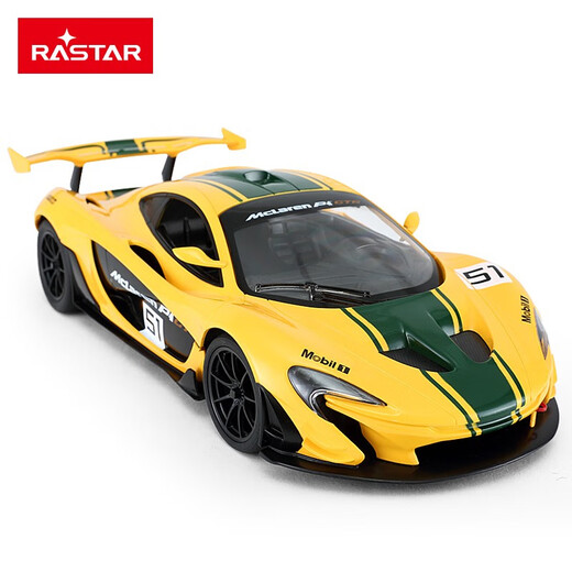 RASTAR remote control car 1 14 McLaren P1 GTR children's toy car electric car sports car simulation model boy gift 1 14 McLaren P1 GTR yellow 75000