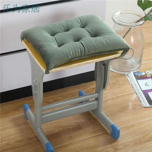 Qiaorui plush cushion winter office dining chair cushion thickened and warm electric student classroom bench rectangular chair butt cushion gray 35*24 (thickness 5 cm)