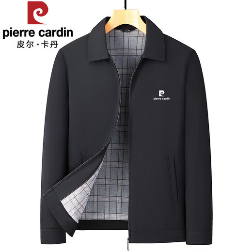 Pierre Cardin jacket men's spring and autumn jacket middle-aged and elderly lapel business dad casual executive jacket blue XL