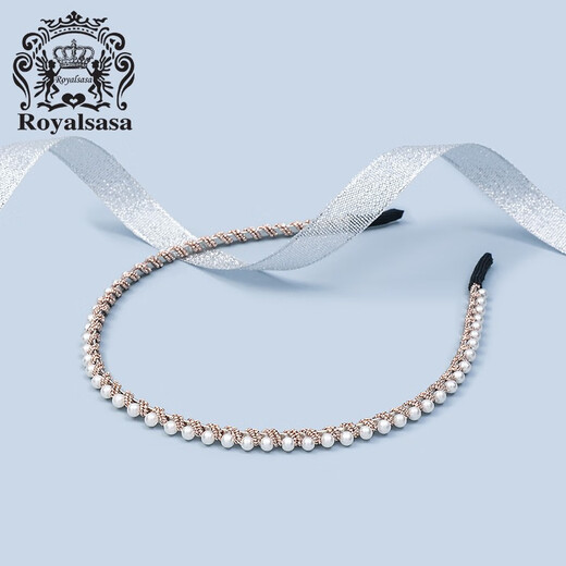 Royal sasa royal salsa Korean hair accessories sweet and thin headband simple imitation pearl headband pressed hair clip adult women's headwear