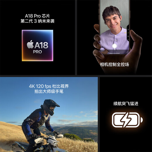 【准新品】Apple/苹果 iPhone 16 Pro（A3294）128GB 黑色钛金属 支持移动联通电信5G 双卡双待手机