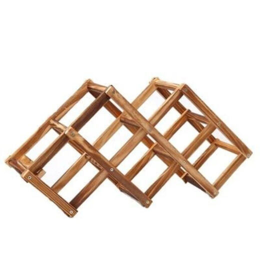 Double small European solid wood light luxury high-end red wine rack ornaments wine cabinet decorations creative red wine rack holder display shelf home carbonized color 3 bottles