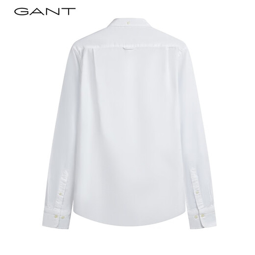 Gant / Gantt Spring Cotton Shirt Top Simple et polyvalent blanc Broide Logo Bouton Collier à manches longues Men 110 White L