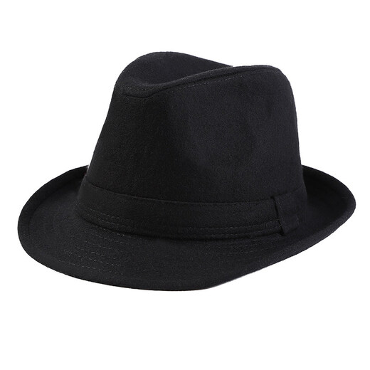 QIPEIER middle-aged and elderly men's autumn and winter men's hats thickened old man's hat men's grandfather and dad felt hat old man Panama Gray M (56-58cm)