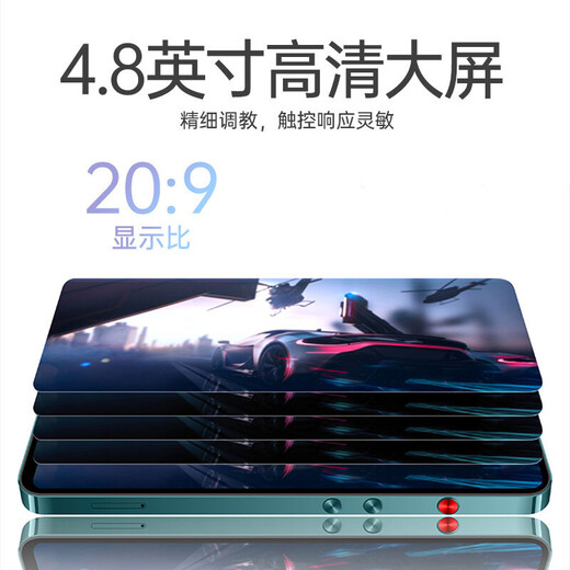 Anika MP4 smart touch WiFi with Internet access Bluetooth mp5mp3 full screen mp6 Walkman student version player external amplification large screen 4.8 inches cool black (WiFi Internet access + 2G running memory) body memory + 64GB memory card