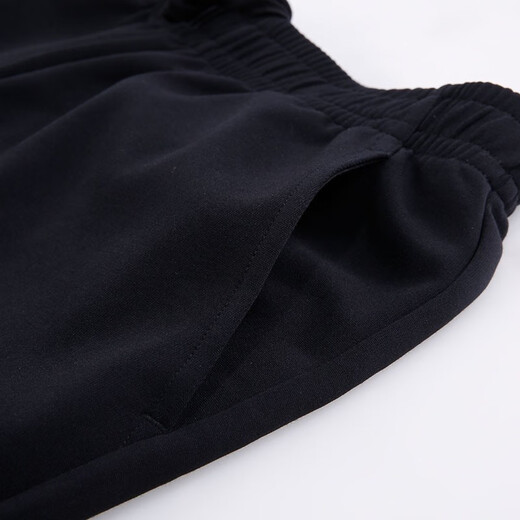 XTEP sweatpants men's knitted pants men's wear-resistant leggings sweatpants winter thickened warm loose large size running trousers men's black L/175