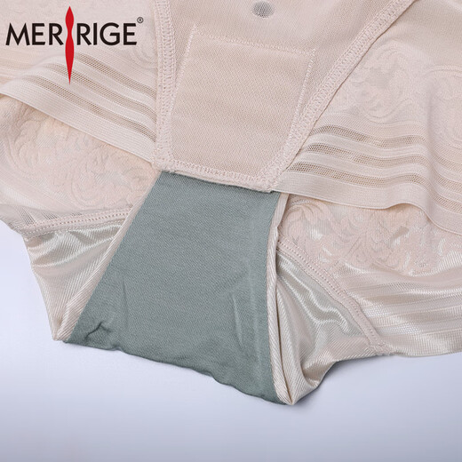 MERRIGE beauty trap women's spring and summer tummy-tightening butt-lifting seaweed one-piece underwear with skin color 3XL (recommended weight 125-135 Jin Jin equals 0.5 kg)