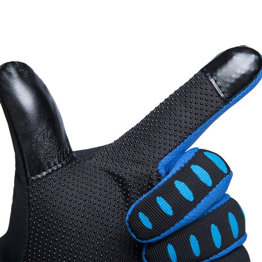HTBT Cycling Gloves for Men and Women Spring and Autumn Touch Screen Warm Anti-Slip Full Finger Outdoor Sports Running Mountain Biking Motorcycle Climbing Gloves Green