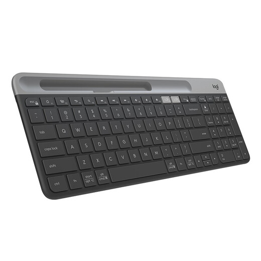 Logitech K580 wireless Bluetooth keyboard with mobile phone holder, cross-screen switchable mute keys, unlimited membrane keyboard, laptop, mobile phone, iPad tablet keyboard and mouse set K580+ pebble mouse, starry sky gray